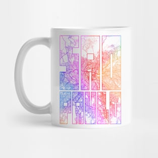 Sao Paulo, Brazil City Map Typography - Colorful Mug